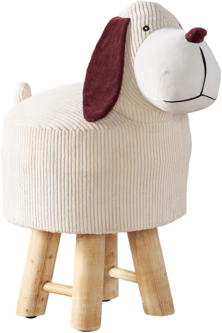 Modern Animal Style Footrest with Soft Padded Seat