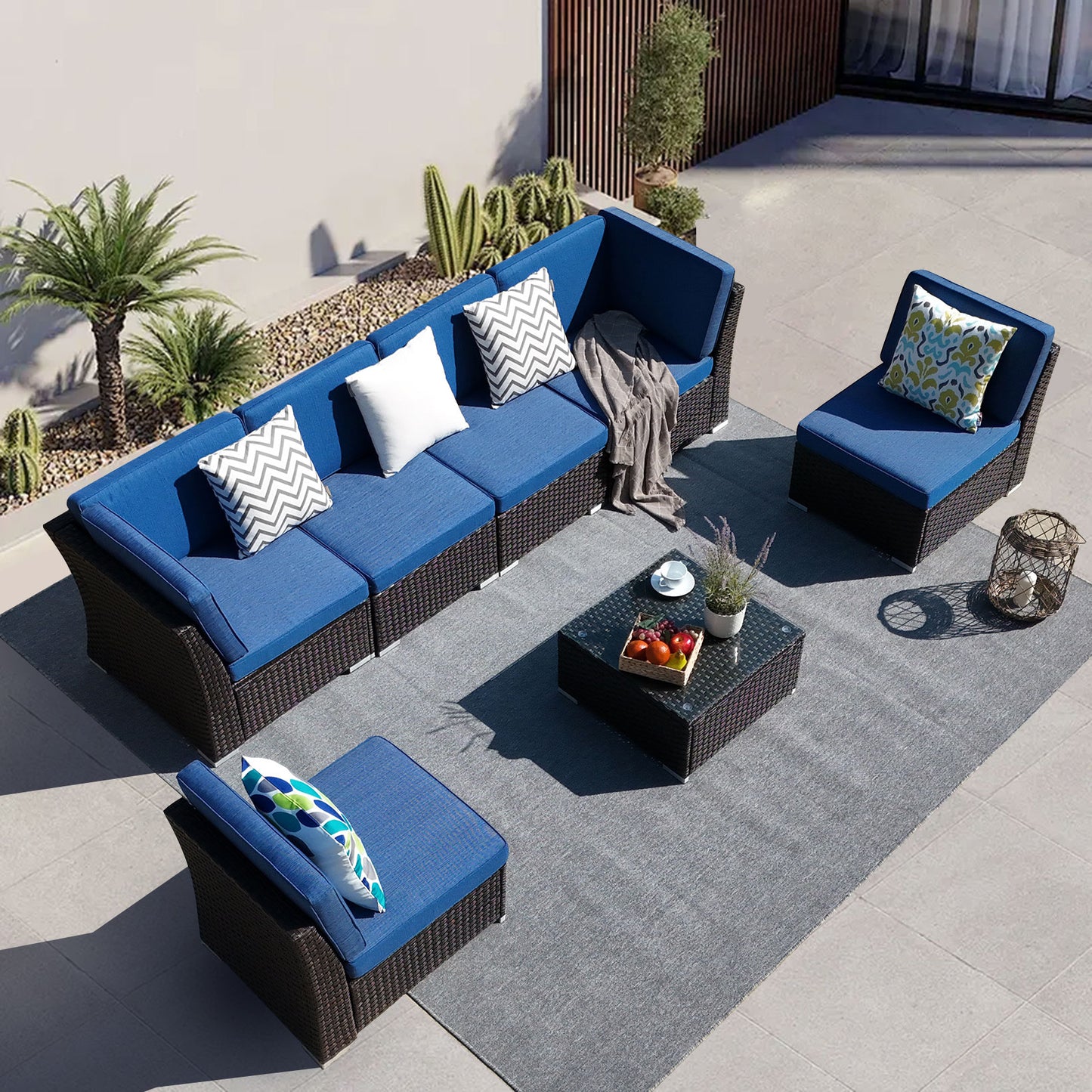 Patio Sofa Set with Coffee Table