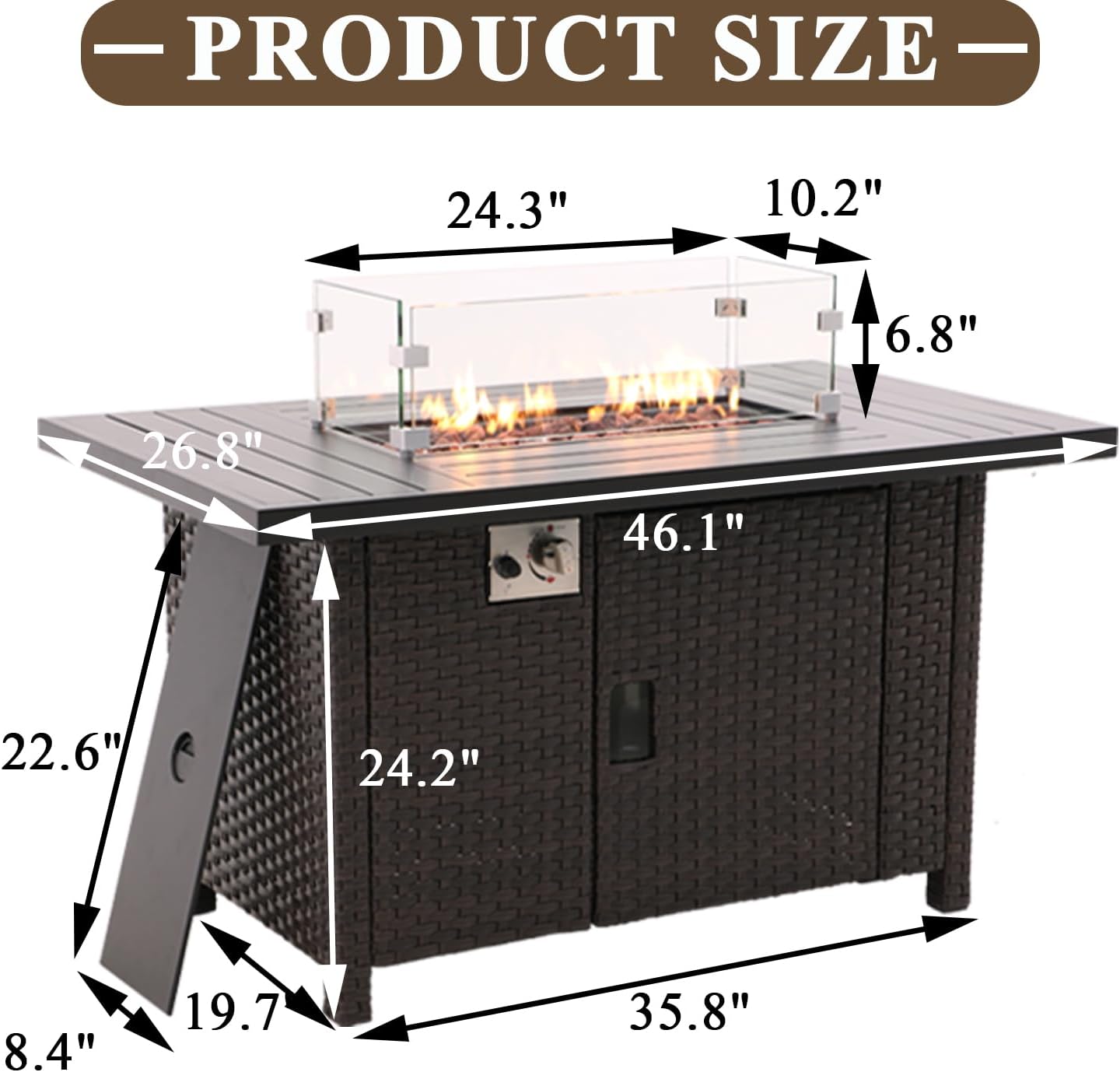 Outdoor Fire Pit for Garden Patio (Table)