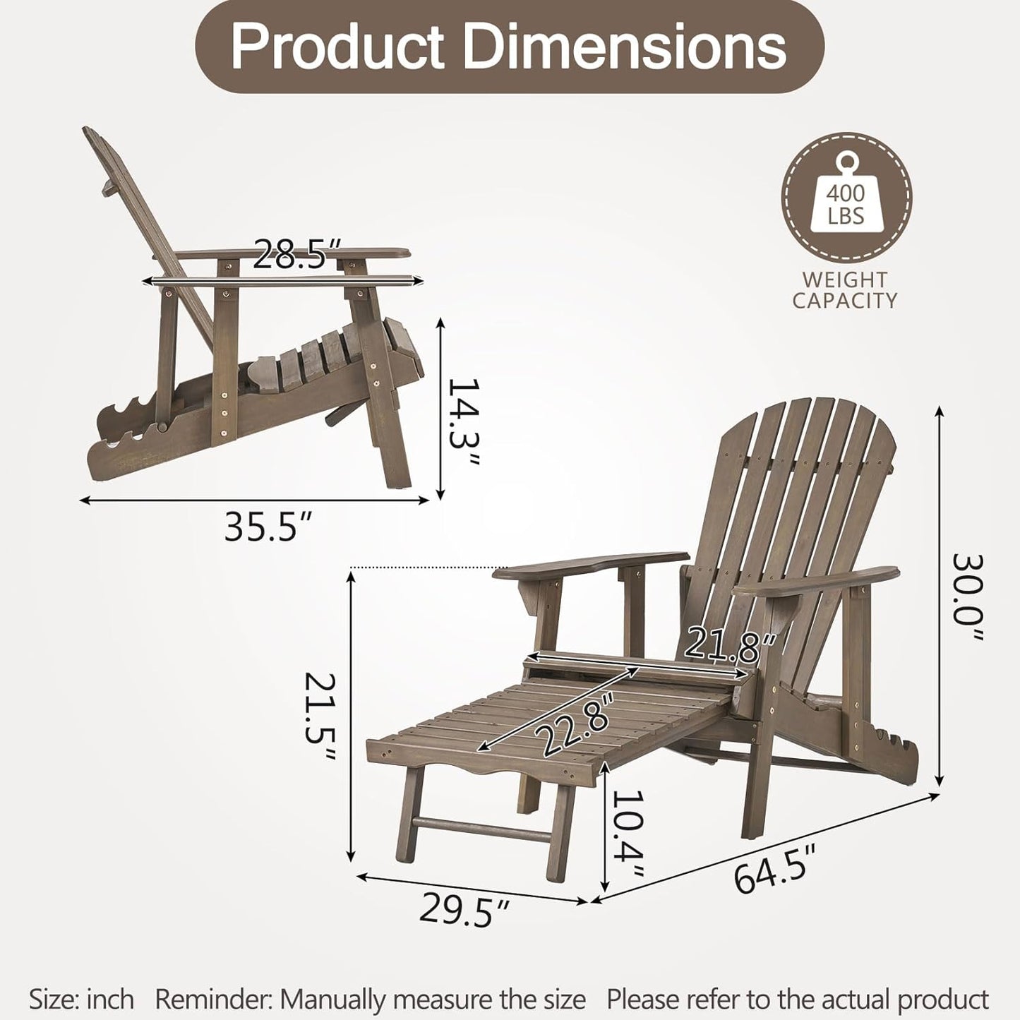 Outdoor Reclining Adirondack Chair