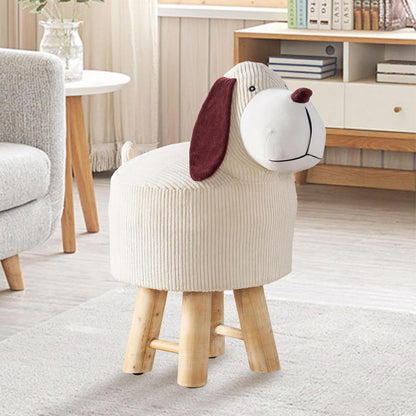 Modern Animal Style Footrest with Soft Padded Seat