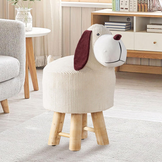 Modern Animal Style Footrest with Soft Padded Seat