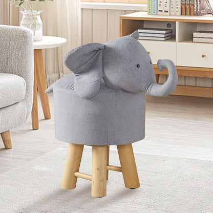 Modern Animal Style Footrest with Soft Padded Seat