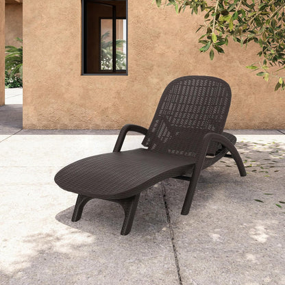 Patio Chaise Lounge with Armrest