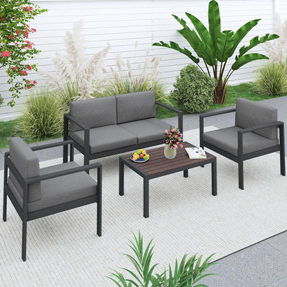 4 PCS Patio Conversation Set